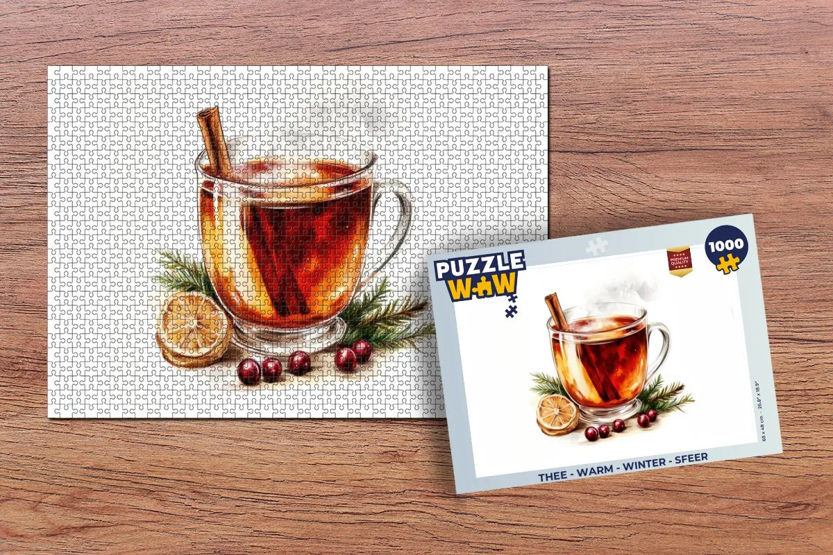 PuzzleWow Winter Thee Legpuzzel 1000 Stuks