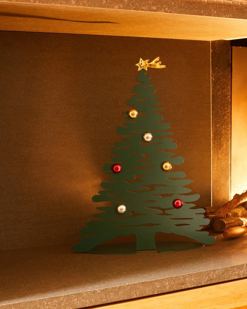 Alessi Bark Kerstboom 45cm - RVS - 6x Magneten - afbeelding 6 van 6