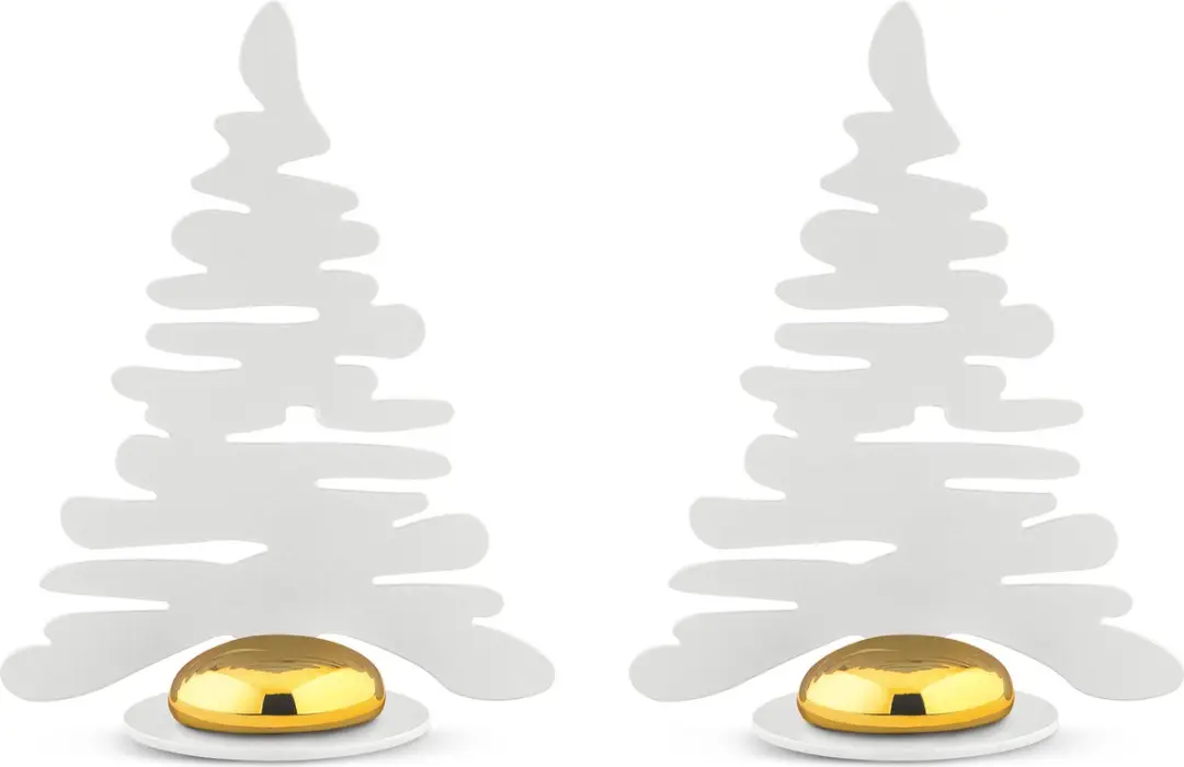 Alessi Bark Kerstboom Kerstdecoratie Set Van 2 Wit