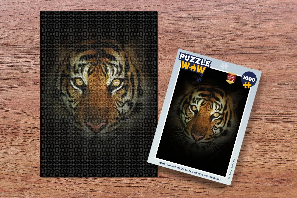 PuzzleWow Tijger Legpuzzel 1000 Stuks - Multicolor