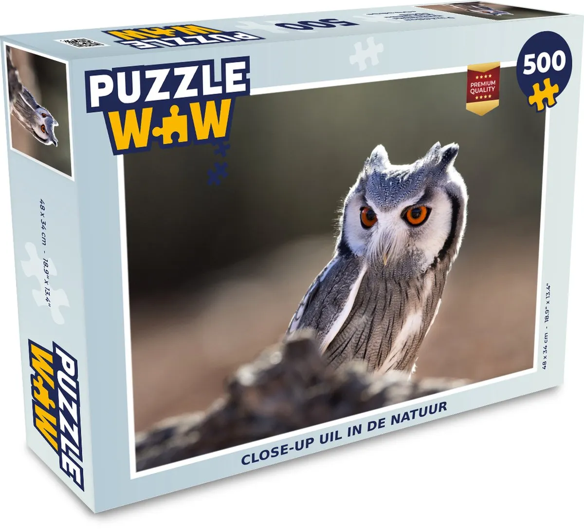 PuzzleWow Macro Legpuzzel Uil 500 Stuks