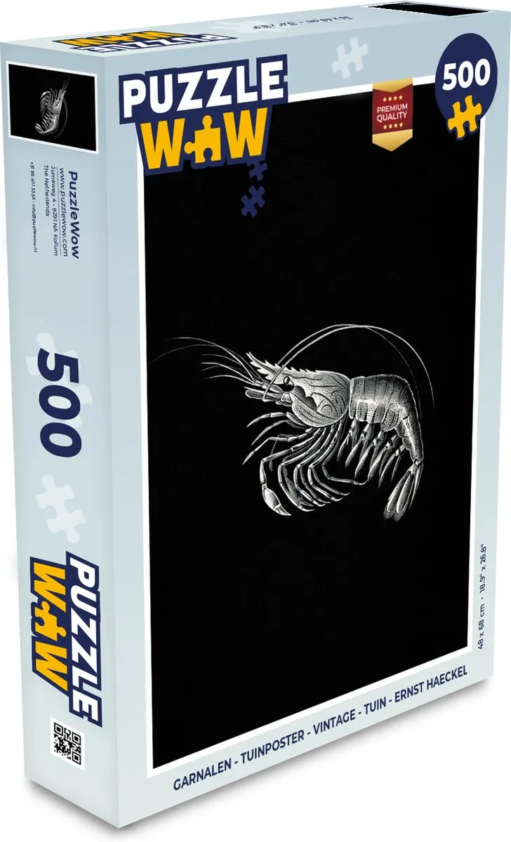 PuzzleWow Ernst Haeckel Vintage Puzzel - 500 Stuks - Multicolor