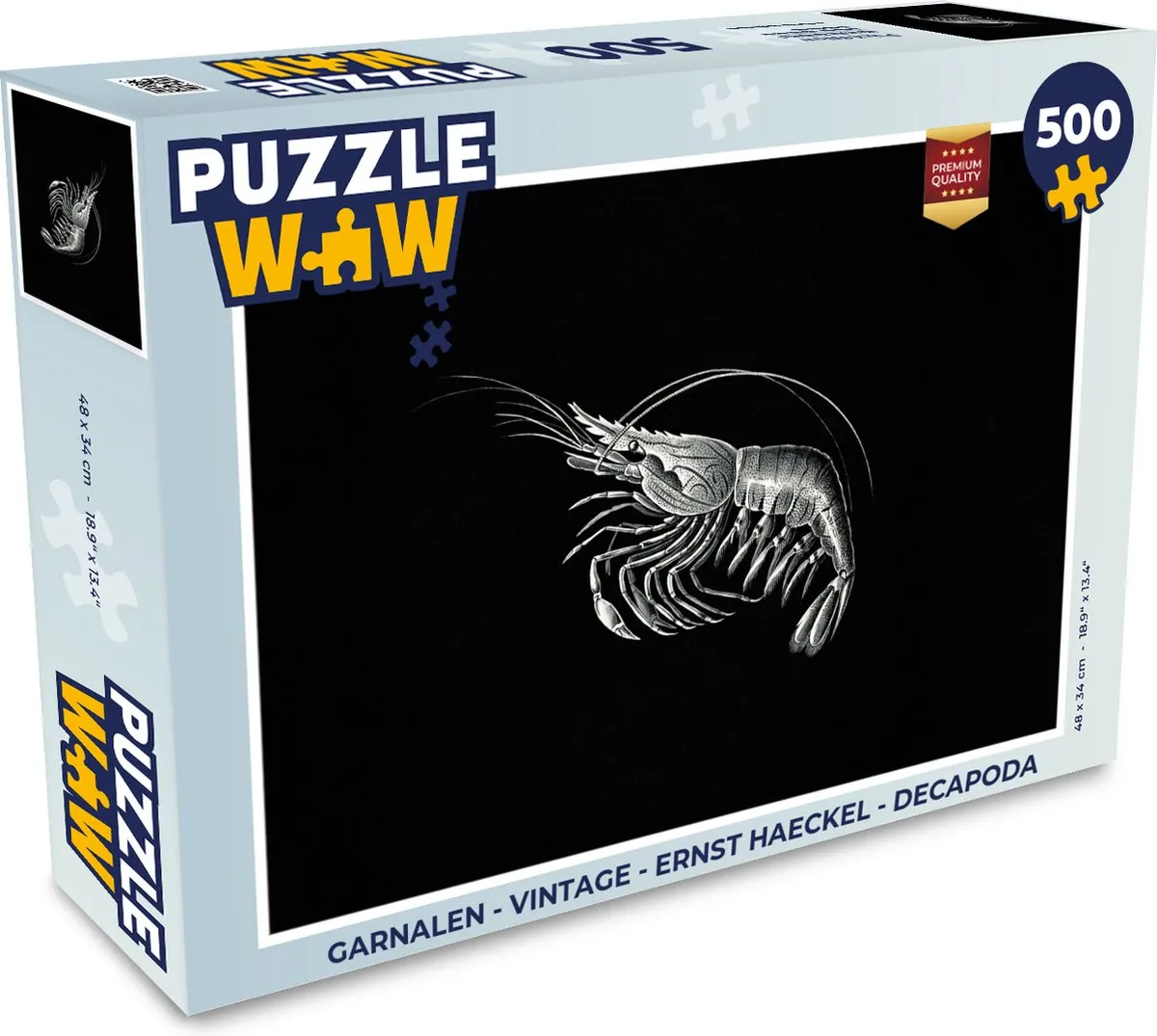 PuzzleWow Ernst Haeckel Vintage Puzzel - 500 Stuks - Multicolor