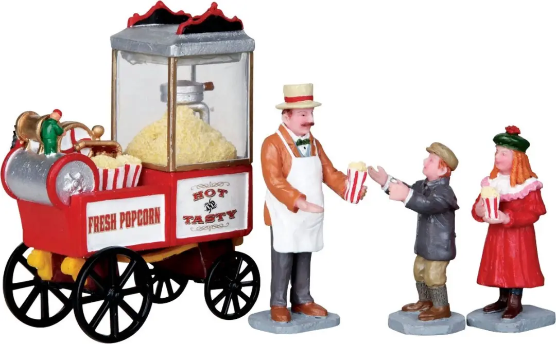 Lemax Popcorn Seller Kersthuisjes Set