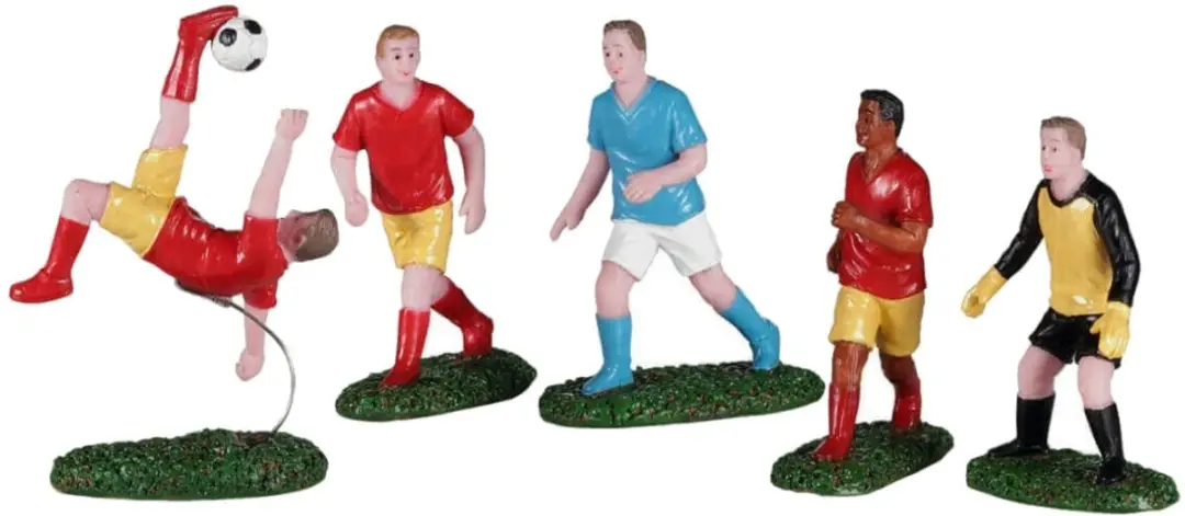 Lemax Playing Soccer Kersthuisjes Set