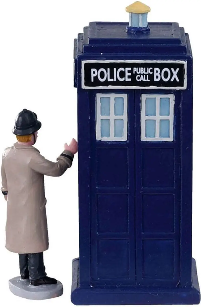 Lemax Police Call Box Kersthuisjes - 2 Stuks - Neutraal