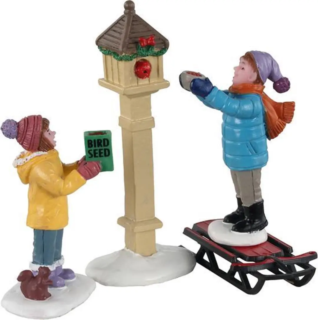 Lemax The Bird Feeders Kersthuisjes Set van 3