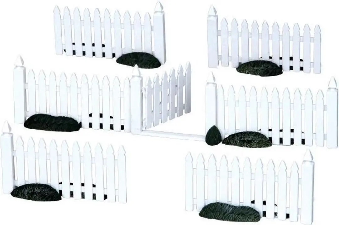 Lemax Plastic Picket Fence Set