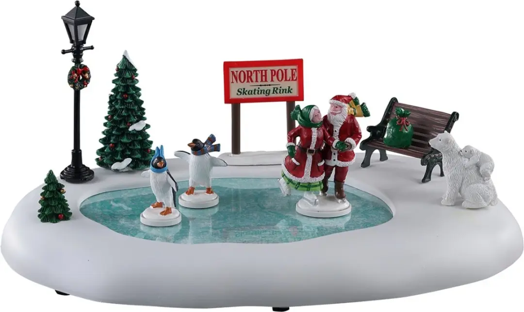 Lemax North Pole Skating Rink Figuur - Animatie