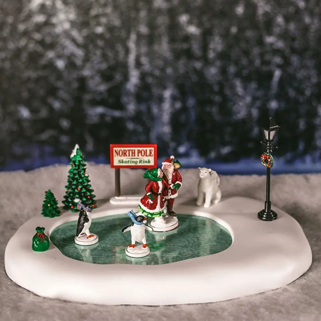 Lemax North Pole Skating Rink Figuur - Animatie