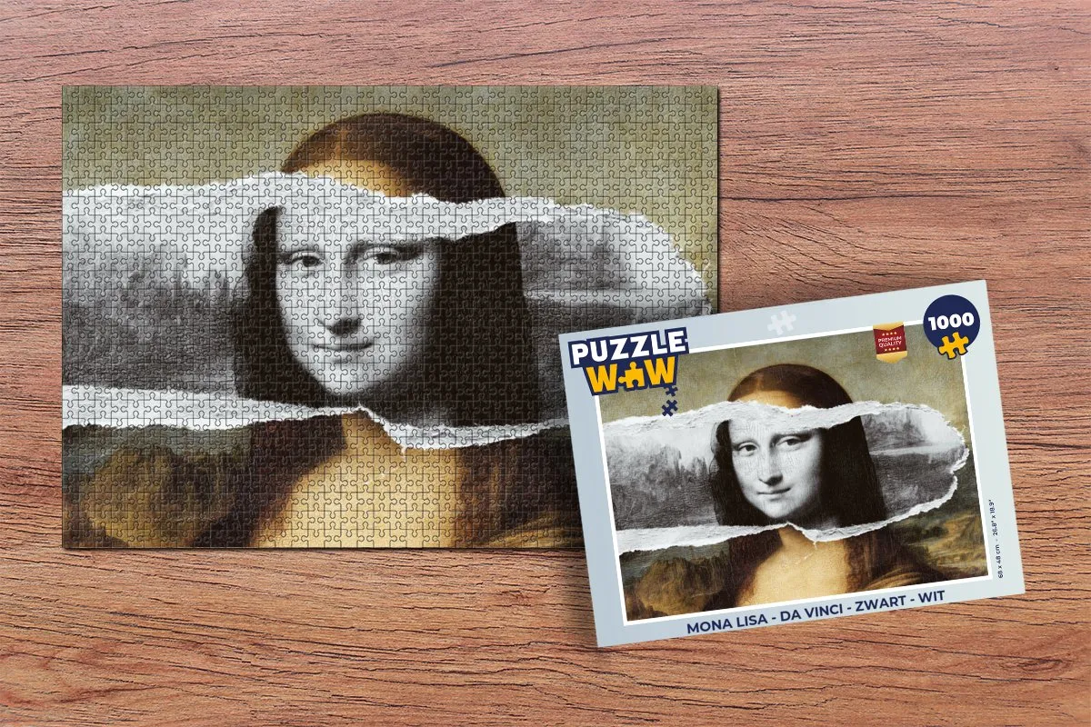 PuzzleWow Mona Lisa Legpuzzel 1000 Stuks - Multicolor