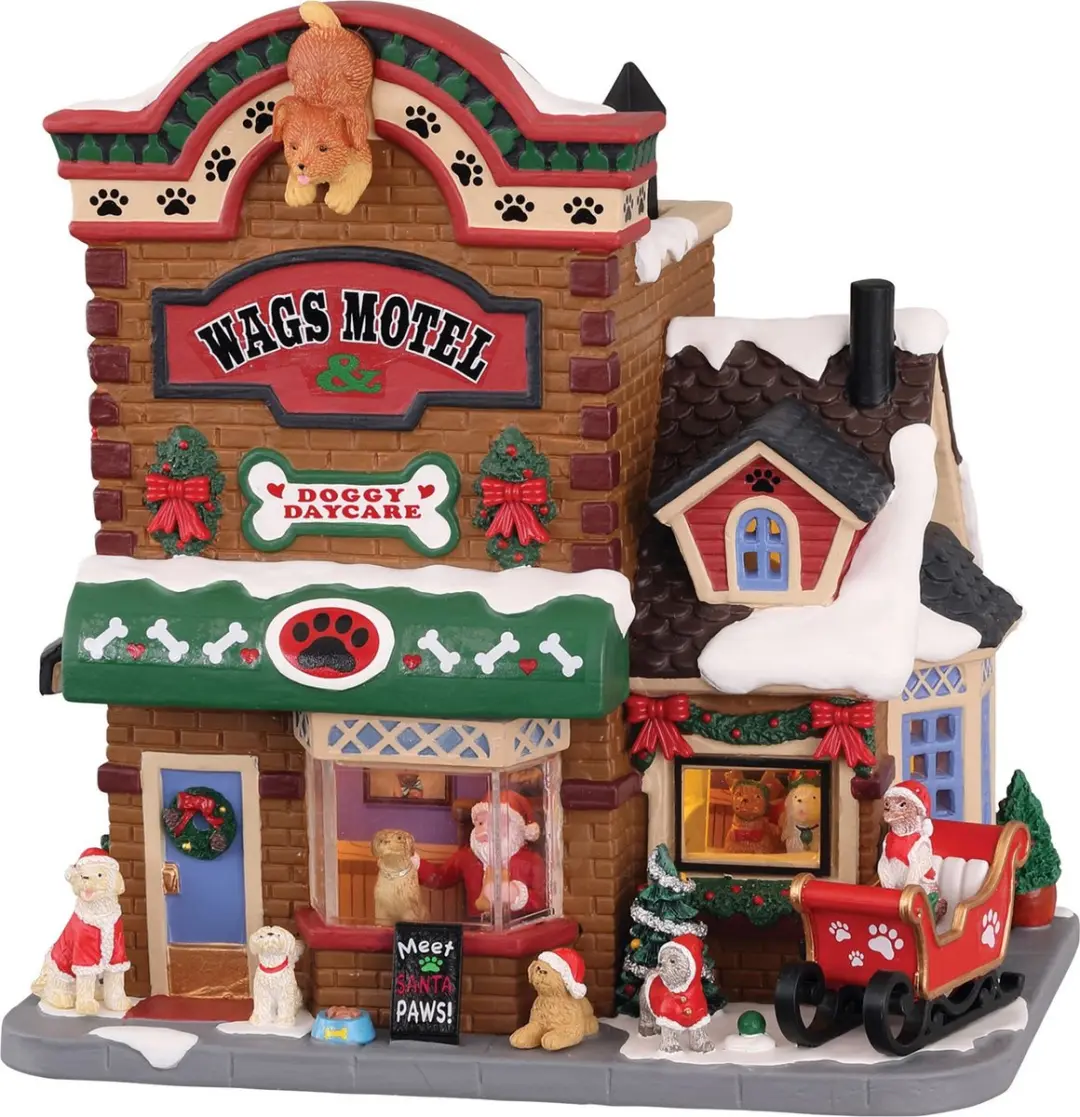 Lemax Meet Santa Paws Verlicht Gebouw