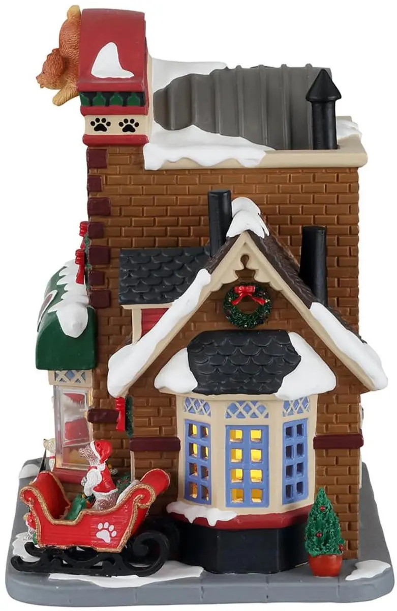 Lemax Meet Santa Paws Verlicht Gebouw - Meerkleurig