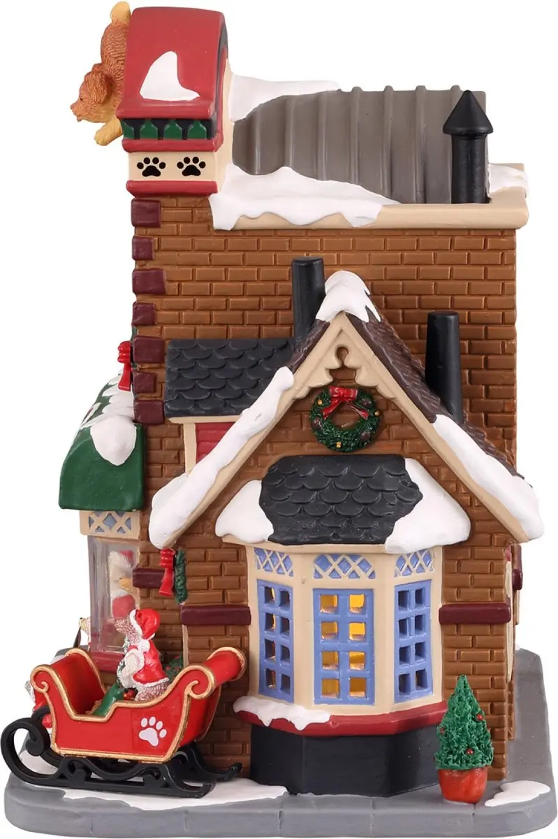 Lemax Meet Santa Paws Verlicht Gebouw - Meerkleurig