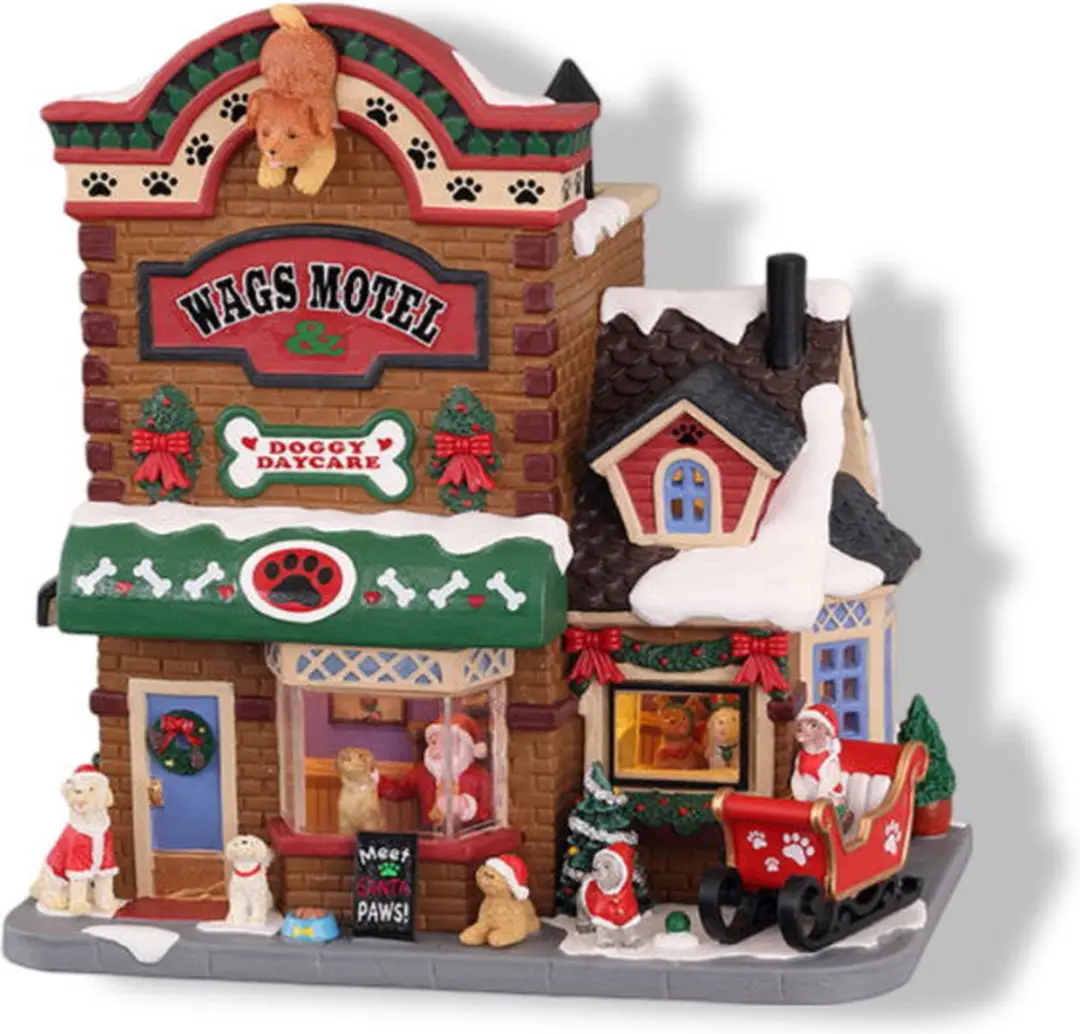 Lemax Meet Santa Paws Verlicht Gebouw - Meerkleurig