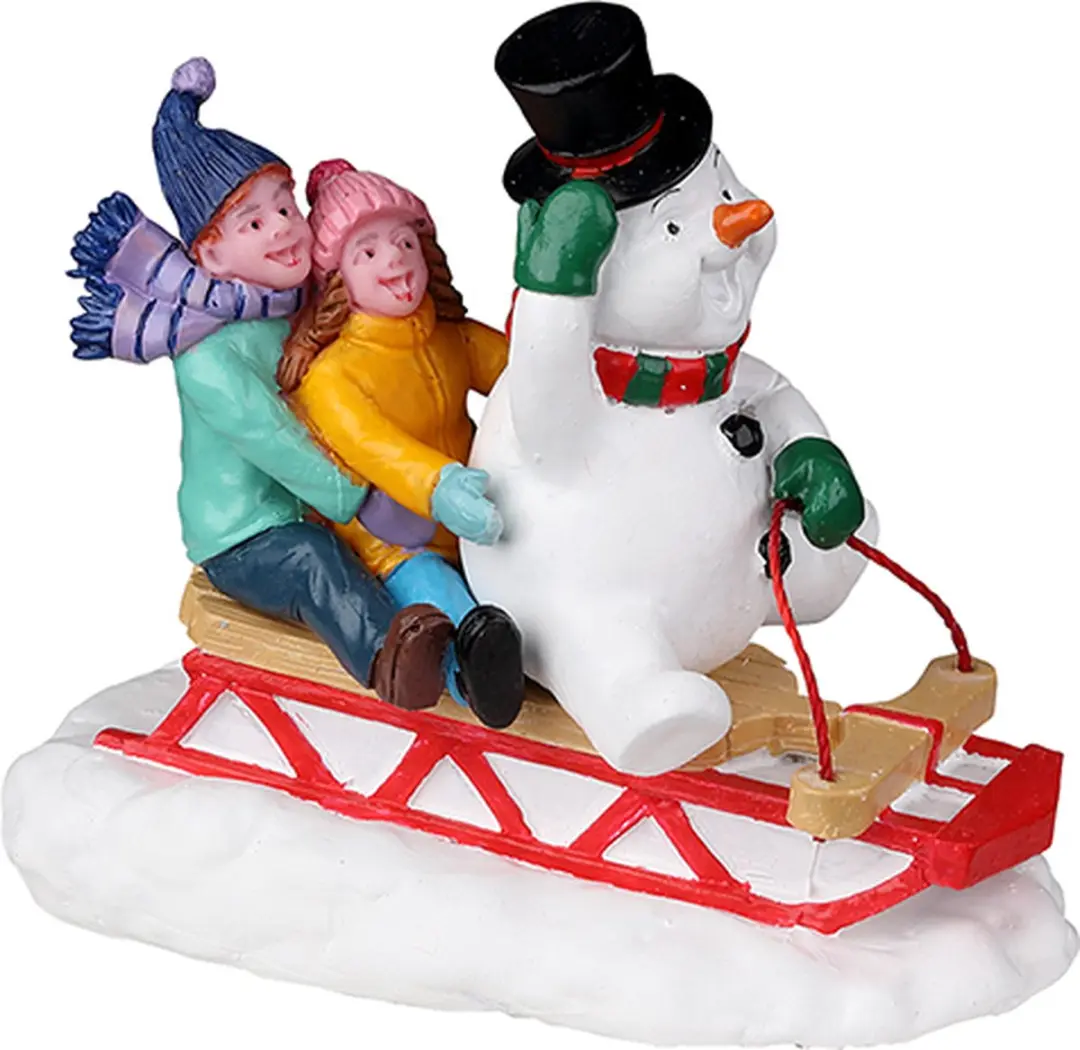 Lemax Sledding With Frosty Kersthuisje Mix