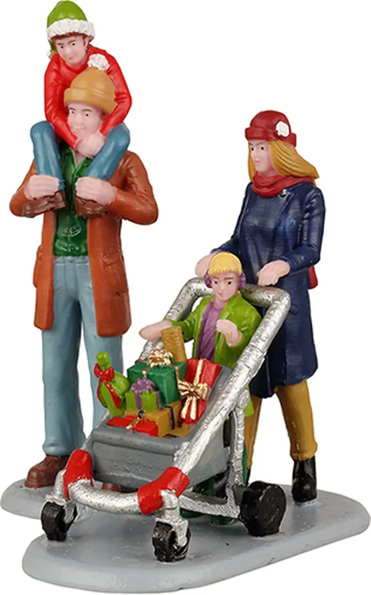 Lemax Family Holiday Shopping Spree Figuur