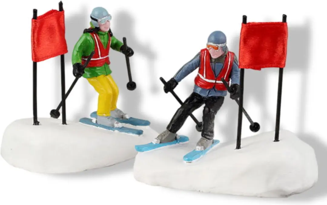 Lemax Slalom Stars Kersthuisjes Set - 2 Stuks - Multicolor