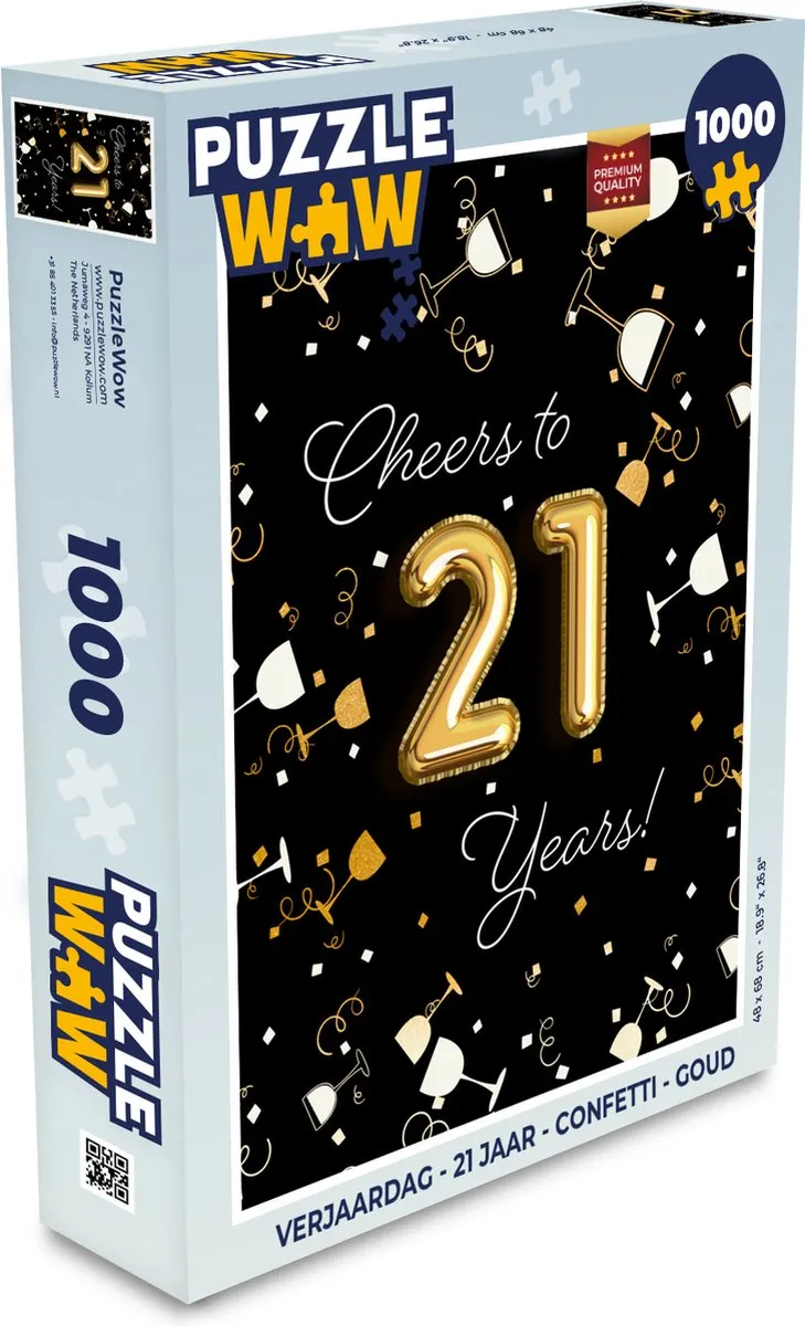 PuzzleWow Verjaardag Puzzel 1000 Stuks