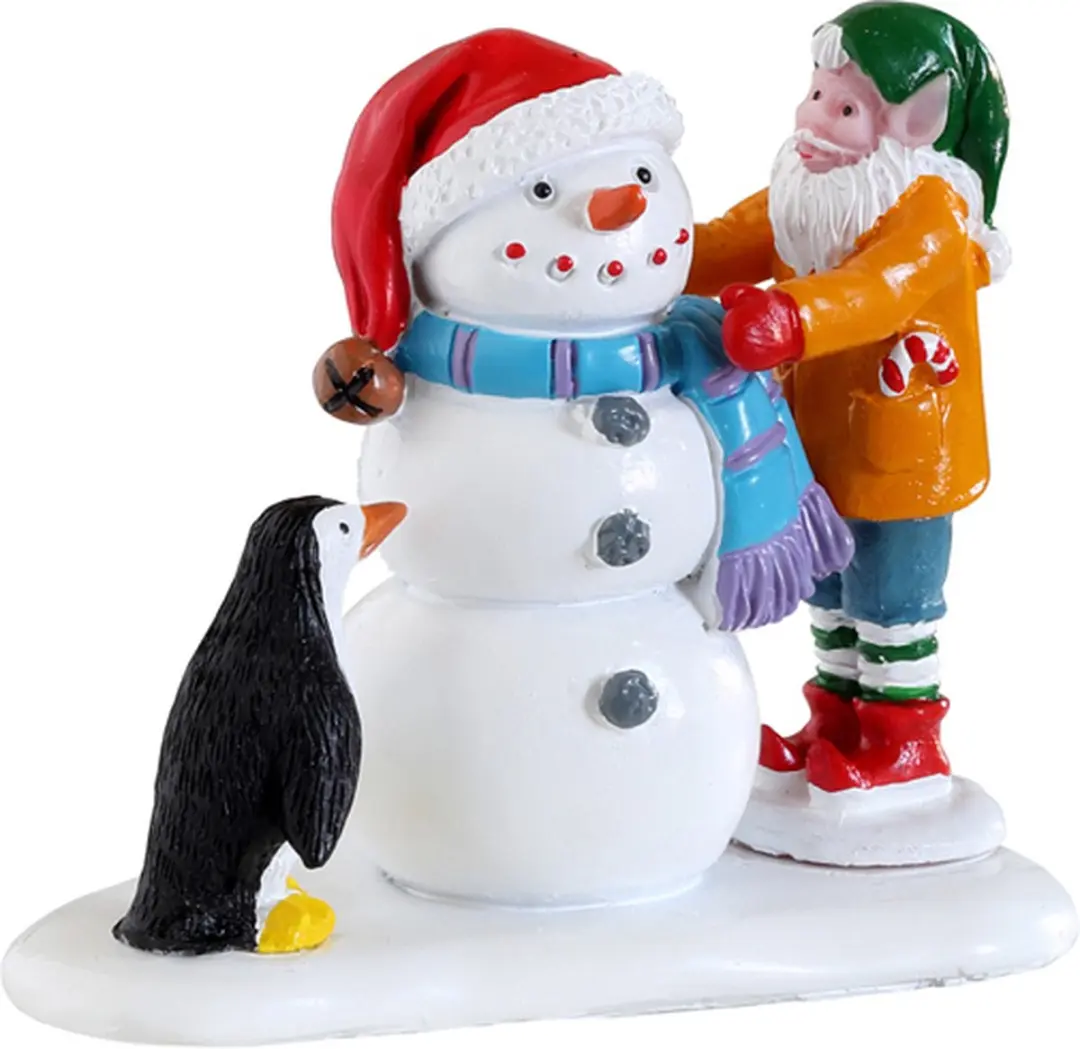 Lemax Building A Snowman Kersthuisje