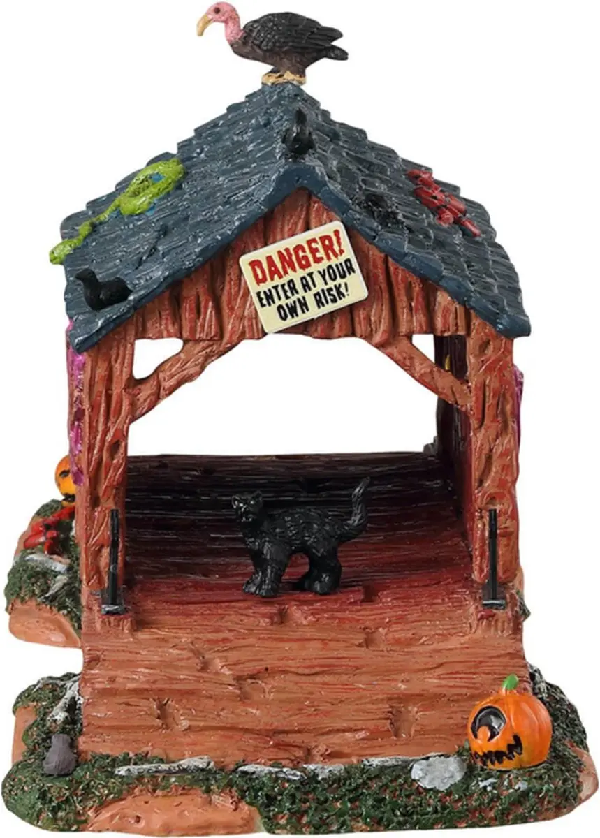 Lemax Spooky Town Creepy Covered Bridge - Mix