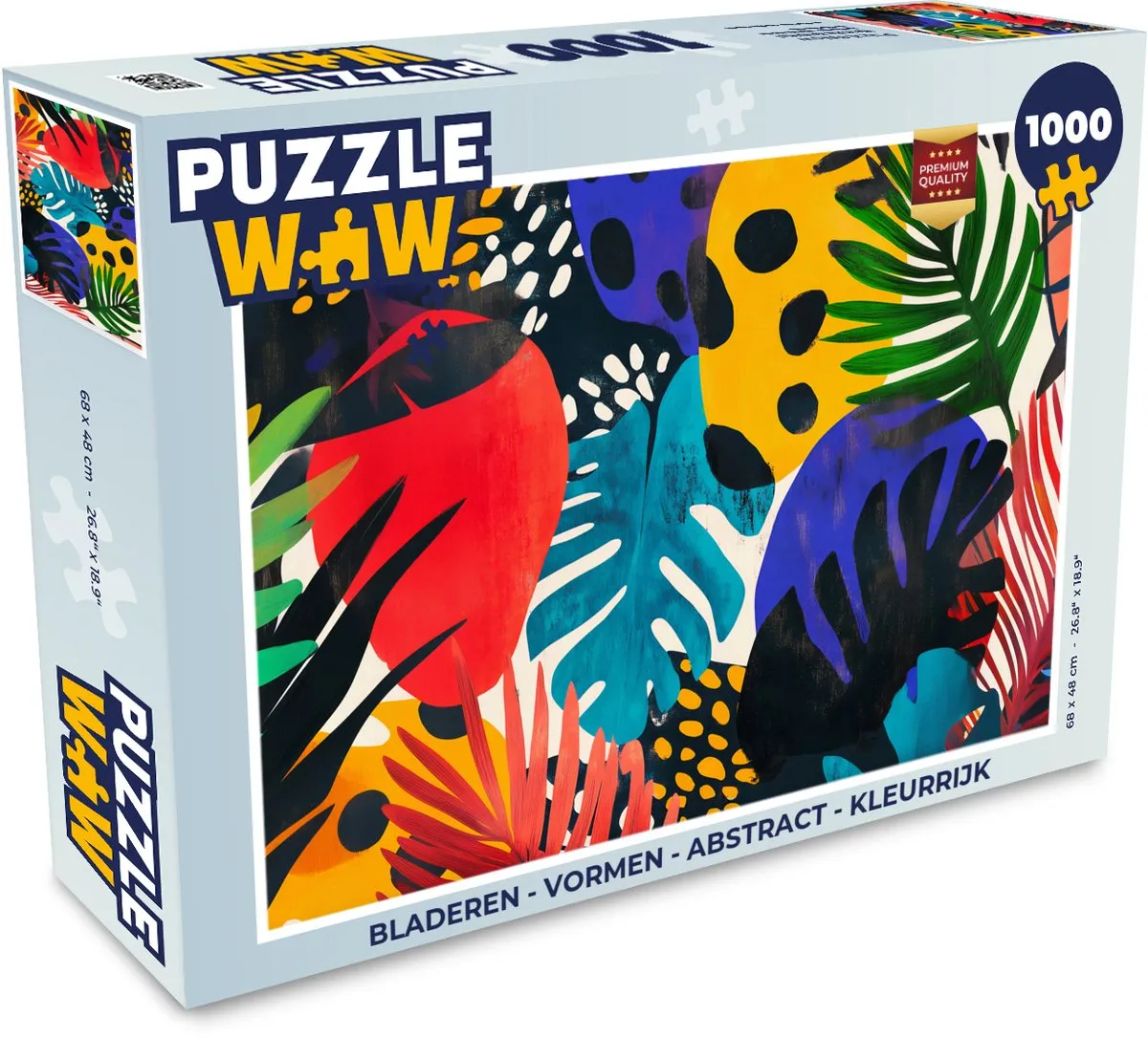 PuzzleWow Abstract Bloemen Legpuzzel 1000 Stuks