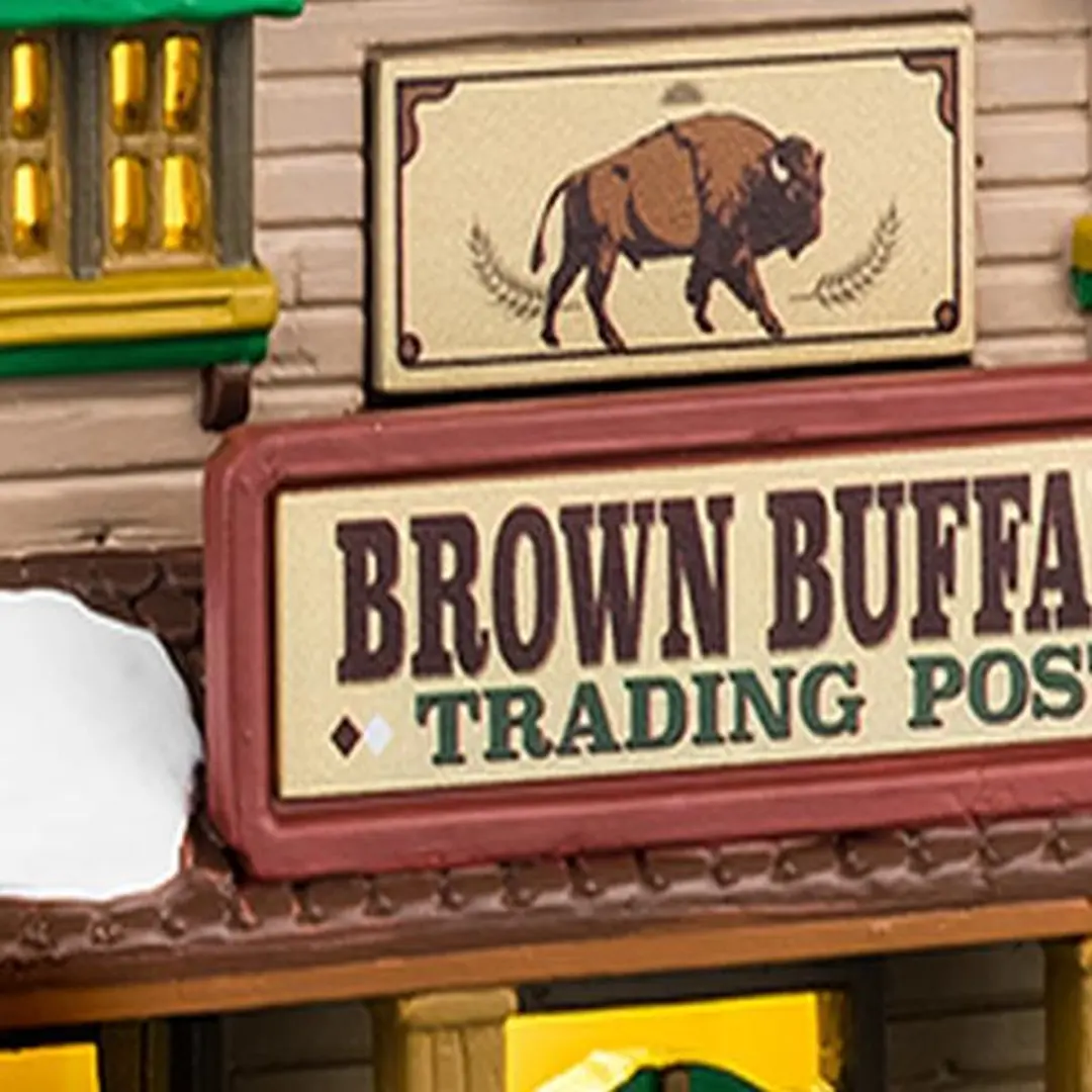 Lemax Brown Buffalo Trading Post