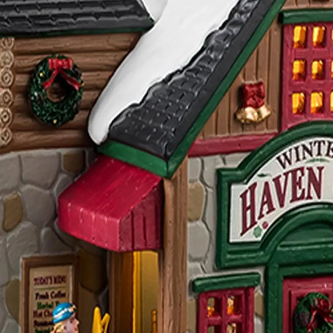 Lemax Winter's Haven Cafe Verlicht Gebouw - Meerkleurig