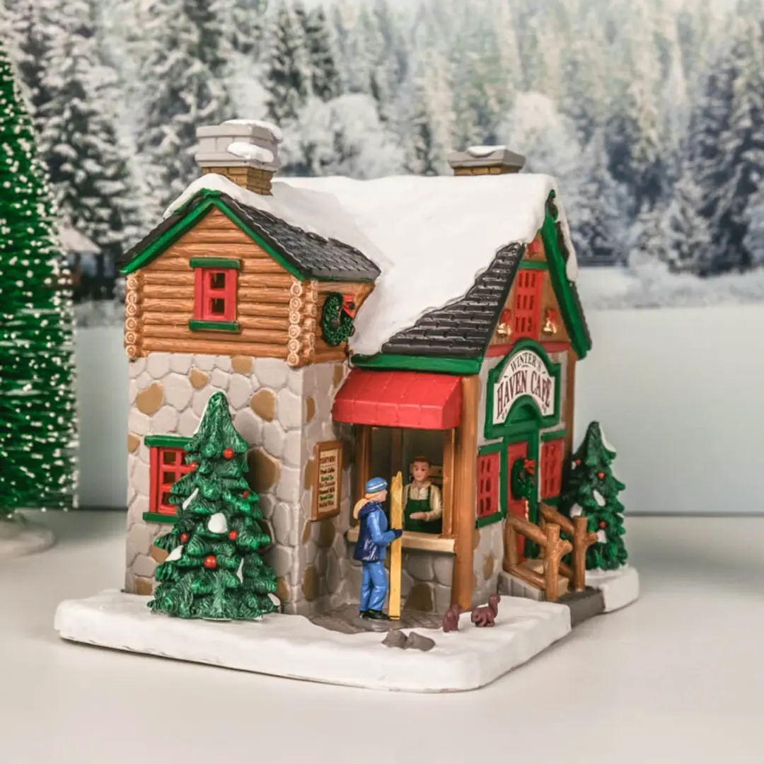 Lemax Winter's Haven Cafe Verlicht Gebouw - Meerkleurig
