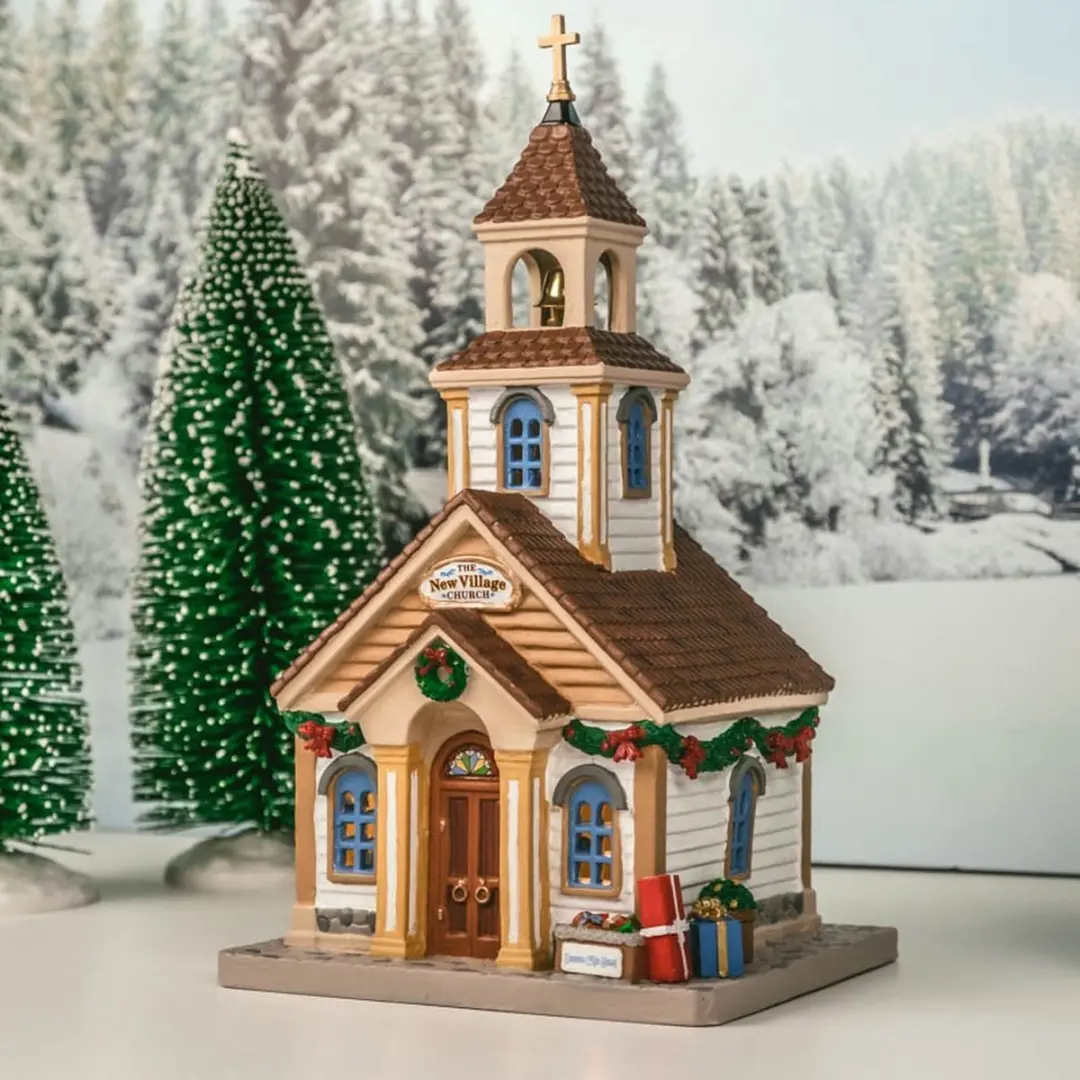 Lemax The New Village Church Verlicht Gebouw - Meerkleurig - afbeelding 6 van 6