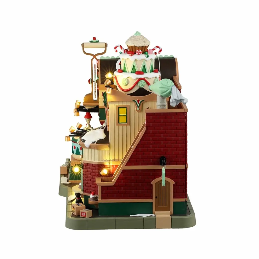 Lemax Christmas Cake Factory Verlichte Sights & Sounds - Meerkleurig