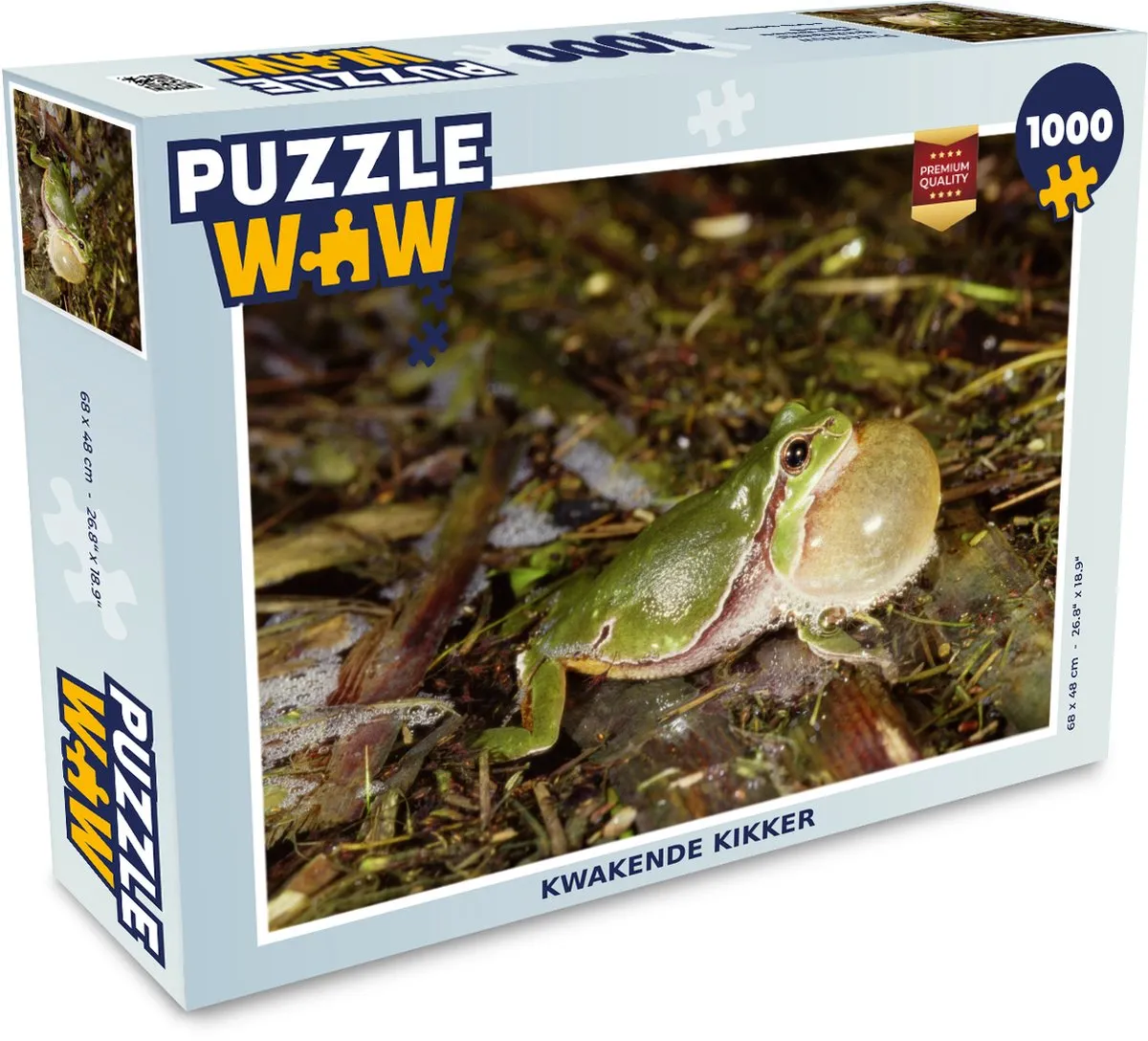 PuzzleWow Kwakende Kikker Legpuzzel 1000 Stuks