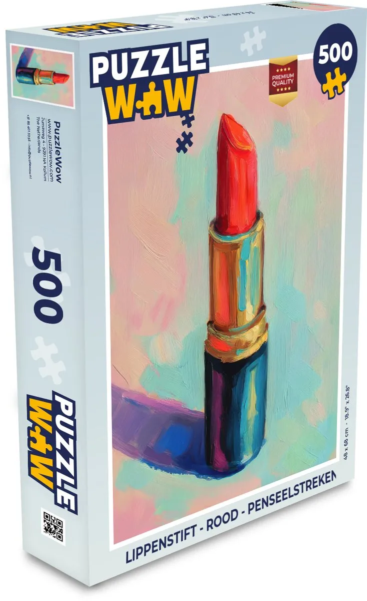 PuzzleWow Lippenstift Puzzel 500 Stuks