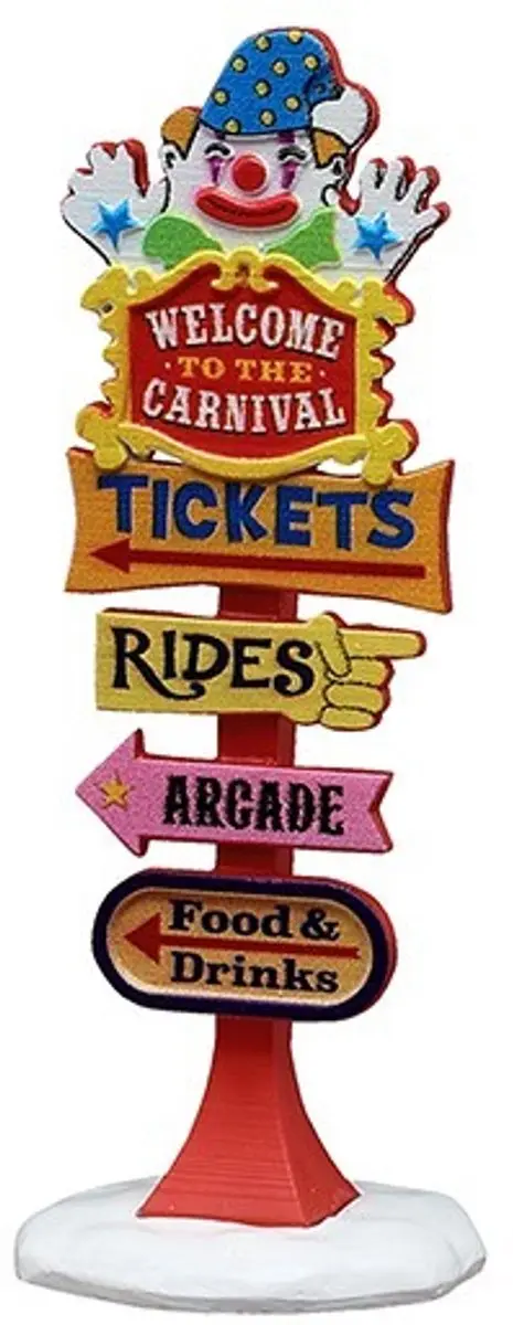 Lemax Carnival Welcome Sign
