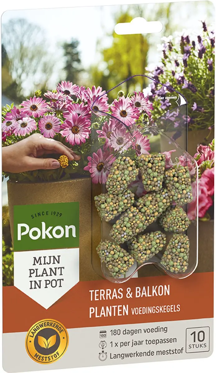 Pokon Voedingskegels Terras- & Balkonplanten - 10 Stuks - afbeelding 2 van 5