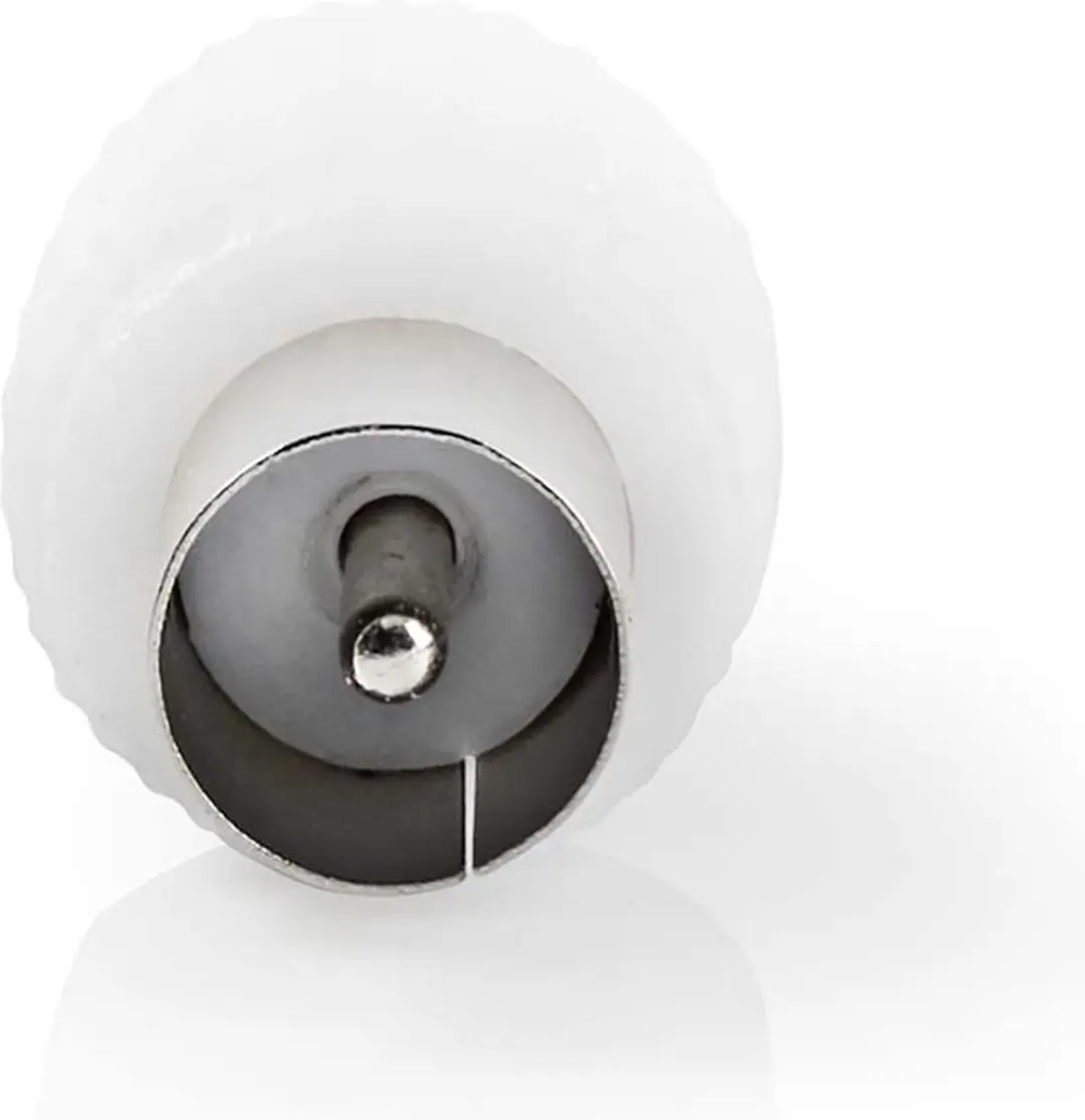 Nedis IEC Coax Connector Recht 75 Ohm - 2 Stuks - Wit