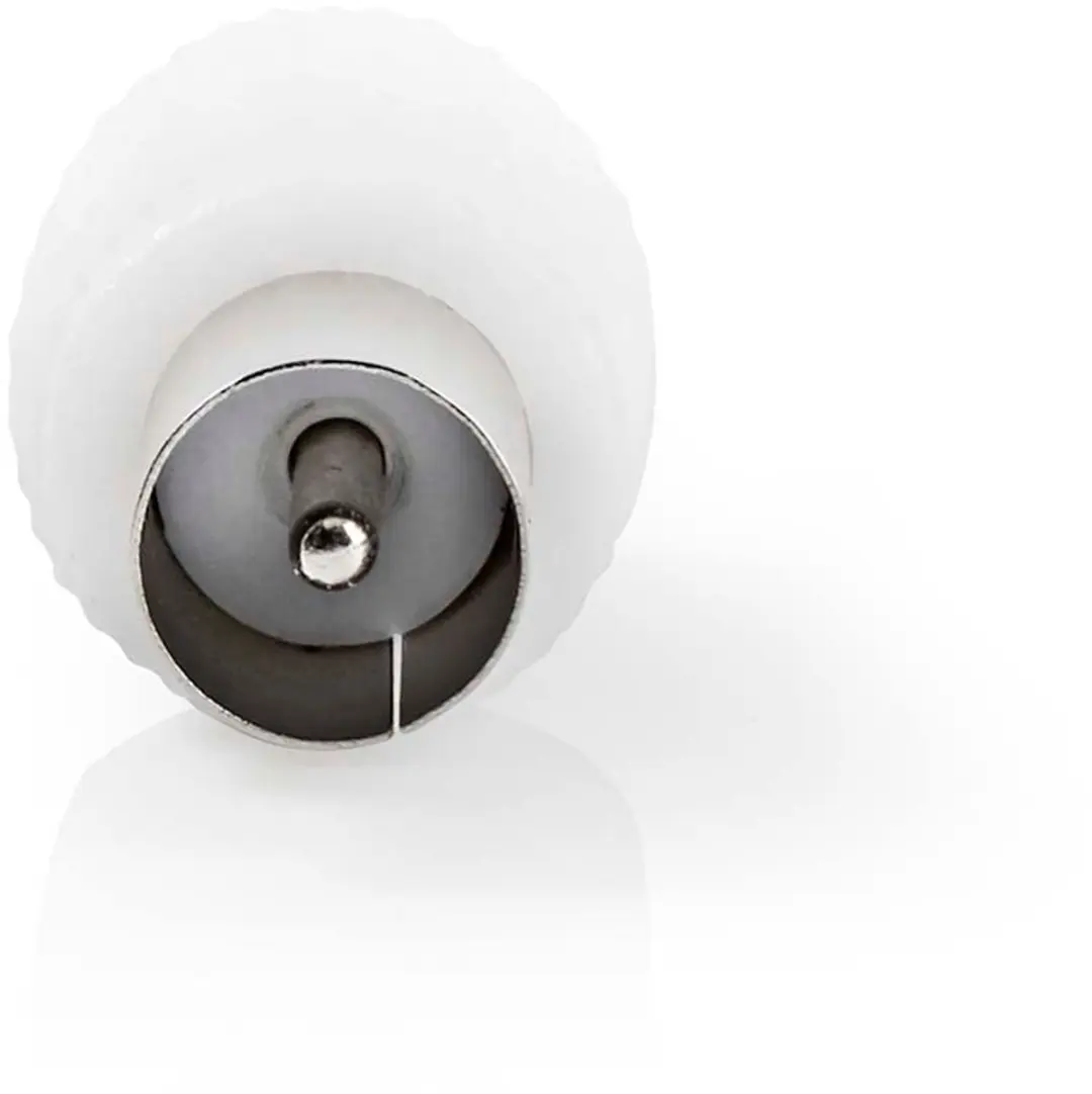 Nedis IEC Coax Connector Recht 75 Ohm - 2 Stuks - Wit