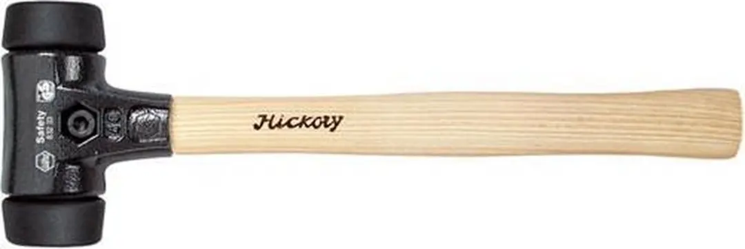 Wiha Kunststof hamer Safety middelzacht/middelzacht met hickorysteel, rond-slagk