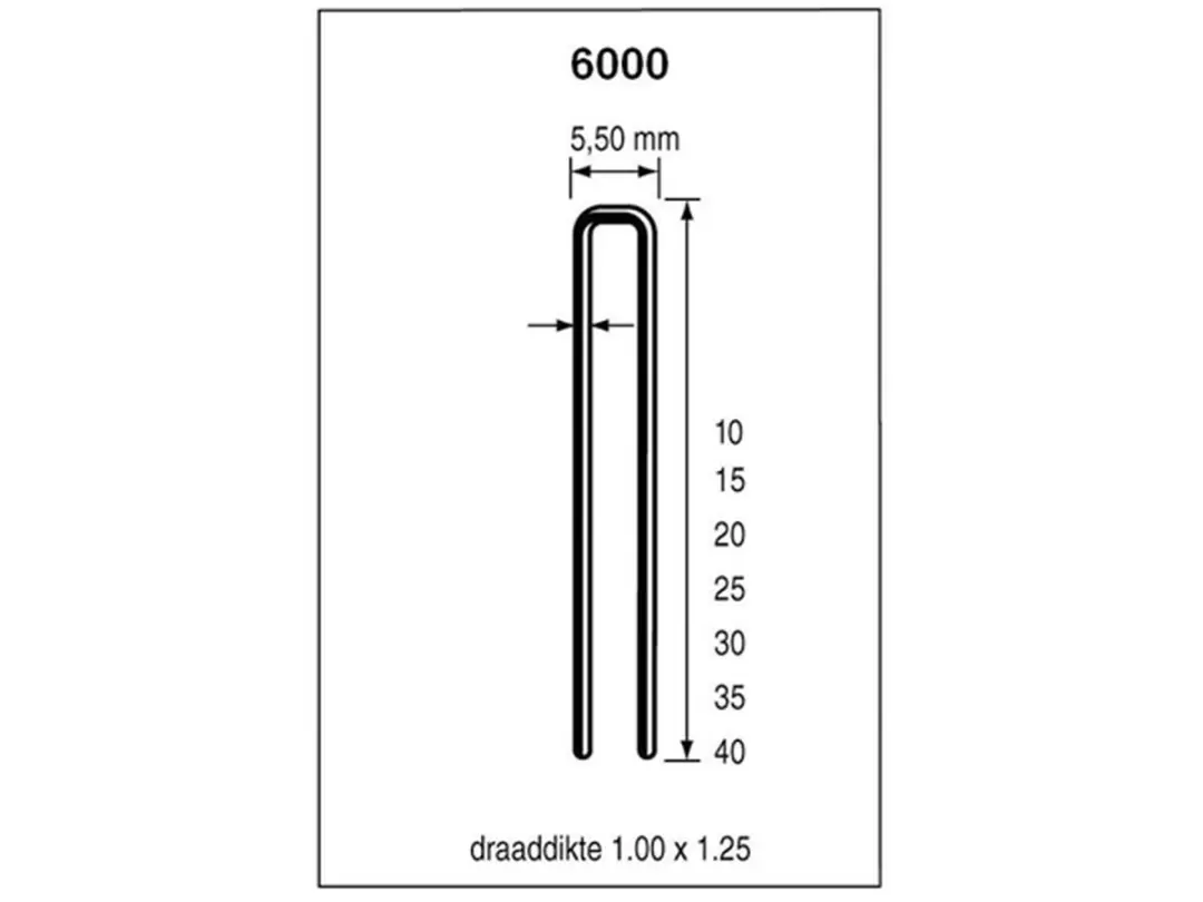 Dutack Nieten 6000 40mm - 5.000 Stuks