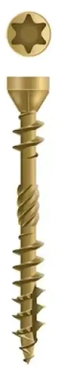 Dynaplus Xtreme Vlonderschroeven Torx 25 5x50mm - 200 Stuks - Brons