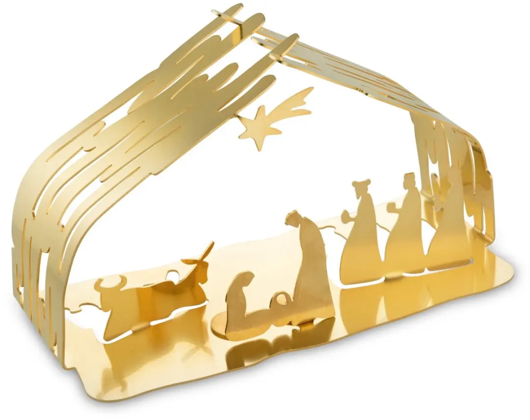 Alessi Bark Kerststal BM09 GD - Goud - 10 cm - afbeelding 3 van 3