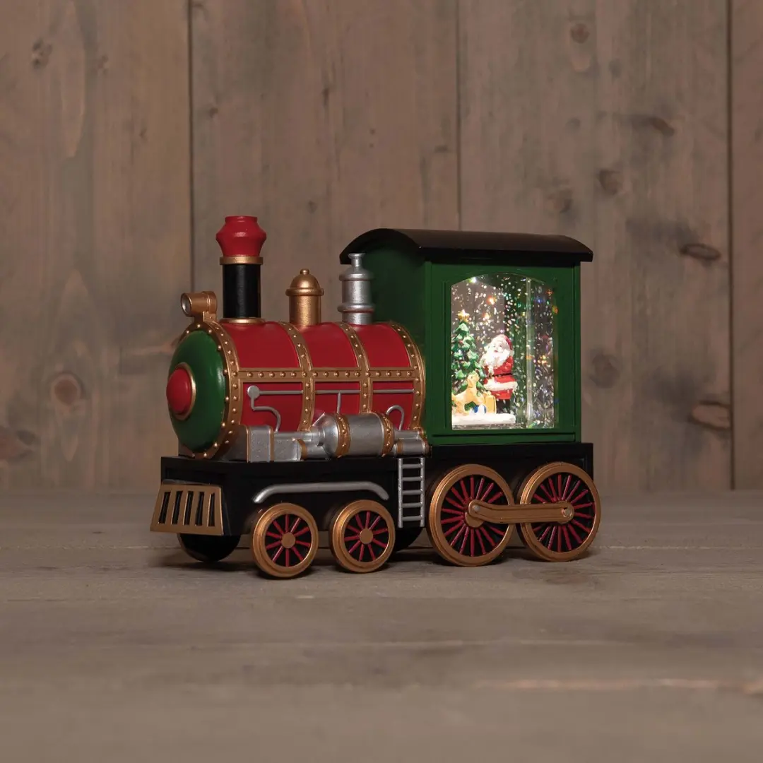 Anna's Collection Snowglobe Trein - Rood 21cm - afbeelding 3 van 3