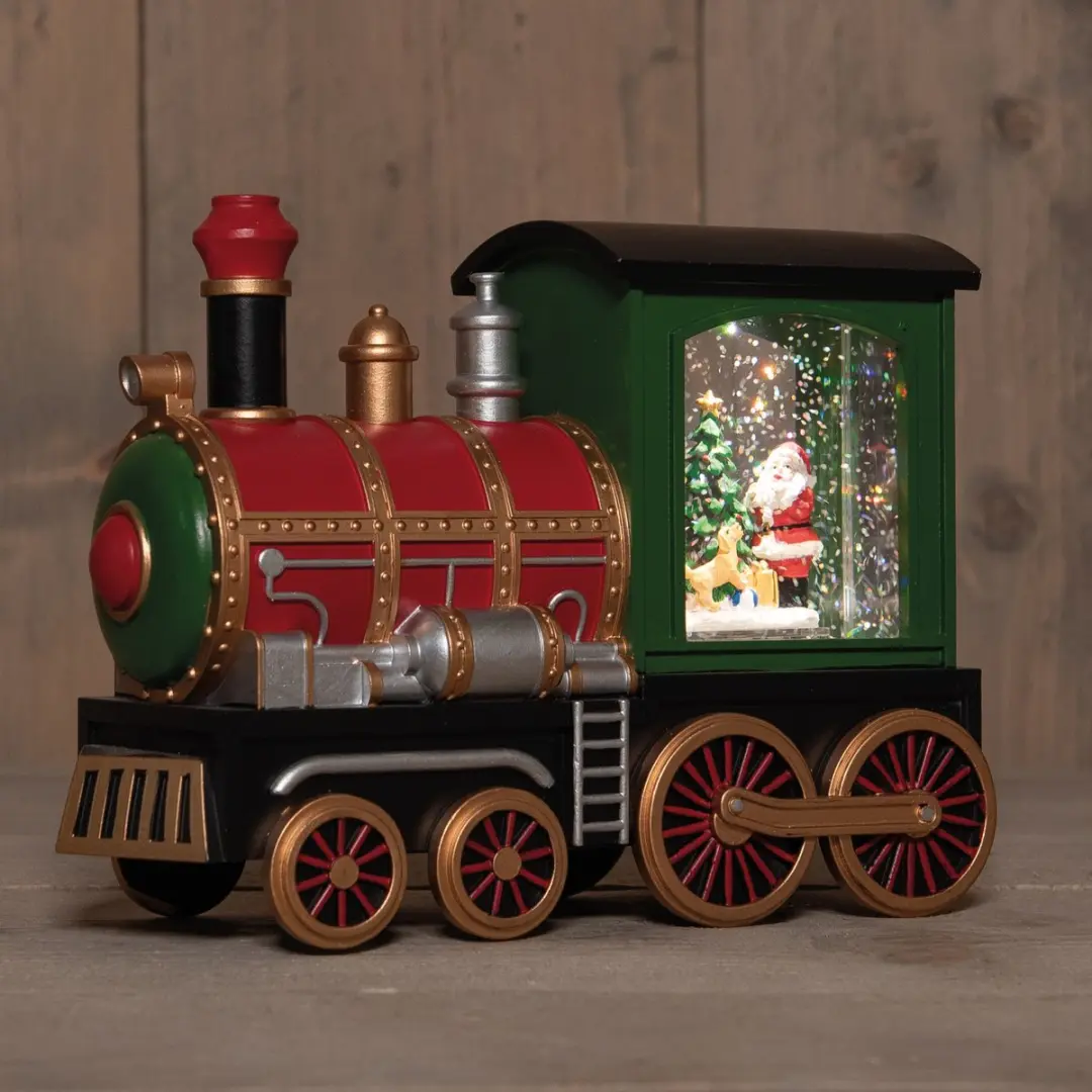 Anna's Collection Snowglobe Trein - Rood 21cm - afbeelding 2 van 3