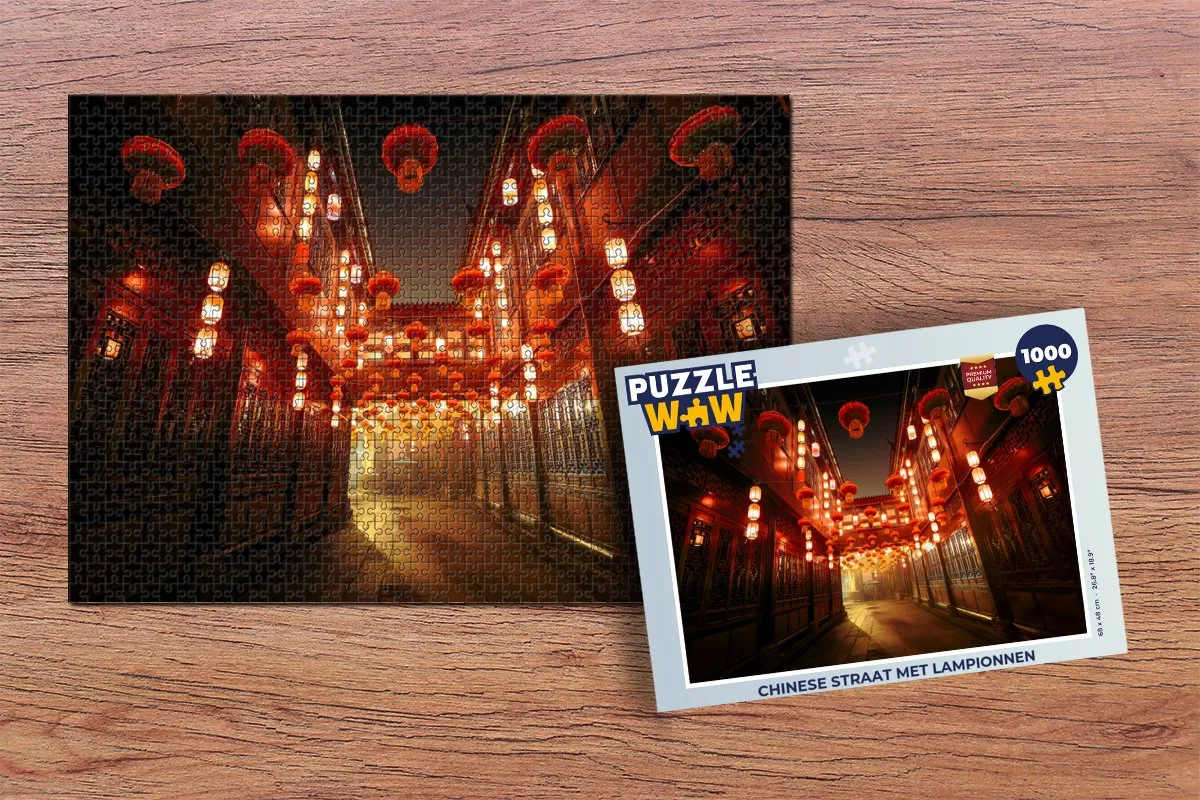 PuzzleWow Chinese Legpuzzel 1000 Stuks - Multicolor