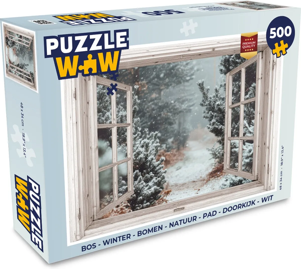 PuzzleWow Bos Winter Bomen Puzzel 500 Stuks