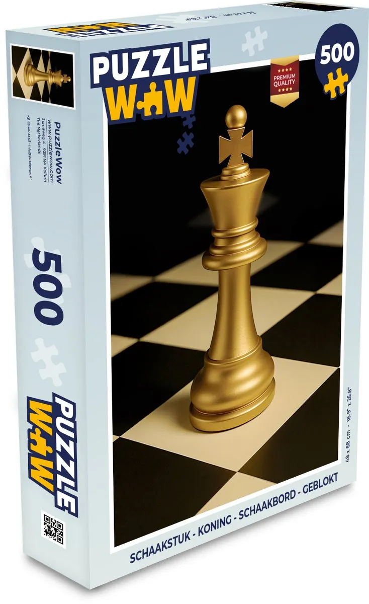 PuzzleWow Schaakstuk Koning Legpuzzel 500 Stuks