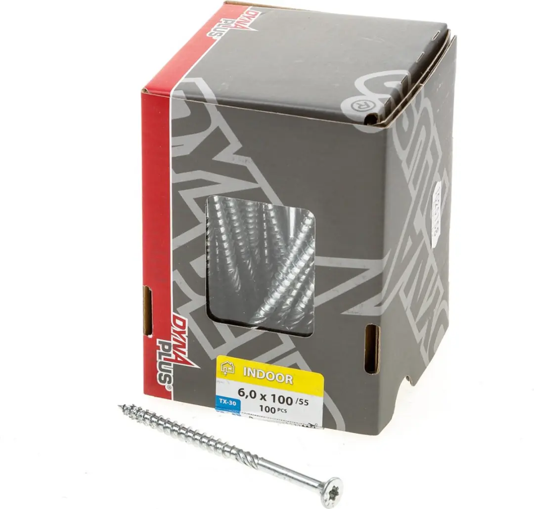 Dynaplus Unischroeven Torx 30 6x100mm - 100 Stuks - Verzinkt - afbeelding 6 van 6
