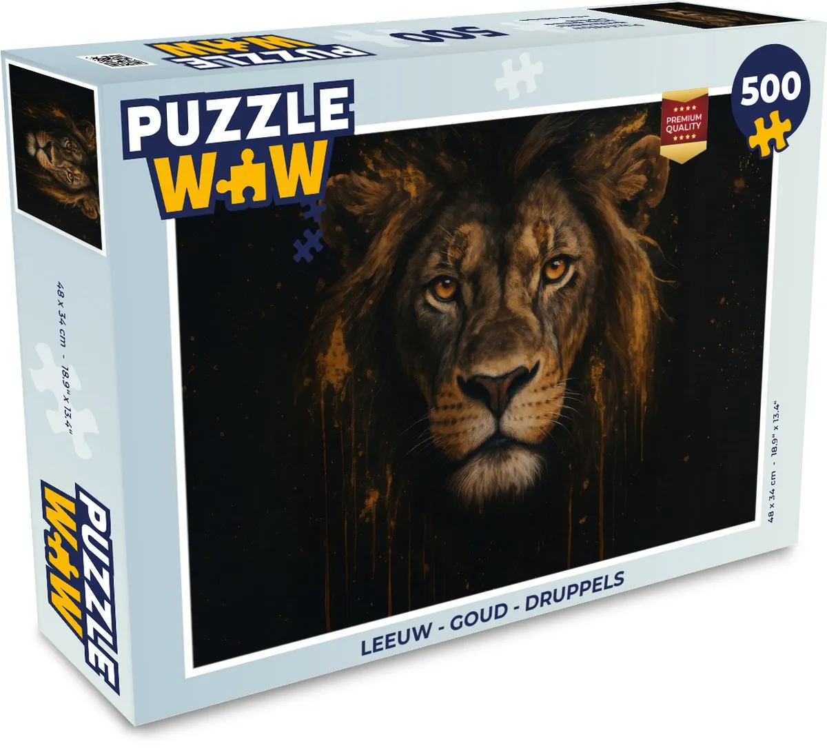 PuzzleWow Leeuw Druppels Legpuzzel 500 Stuks