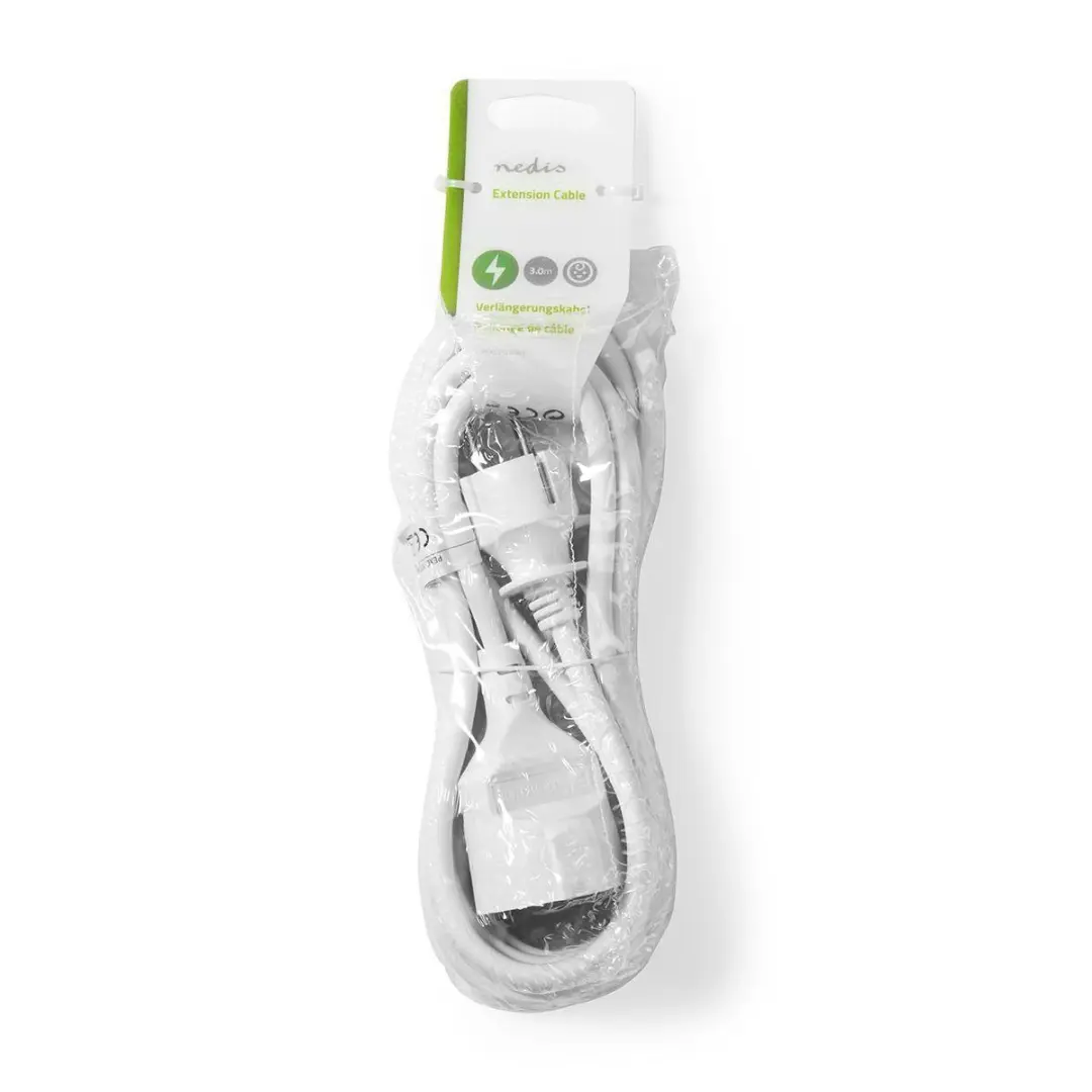 Nedis Verlengkabel Frans Male - Frans Female 3.0m - 3680W - afbeelding 3 van 5
