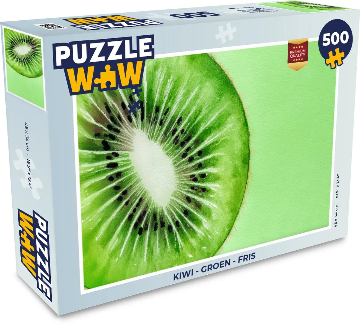 PuzzleWow Kiwi Legpuzzel 500 Stuks - Multicolor